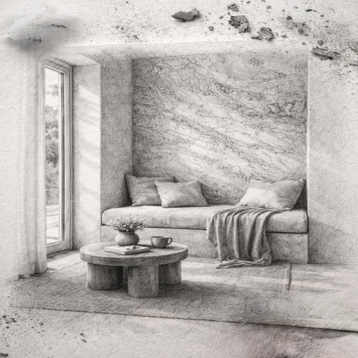 Etude personnalisée de la feuille de pierre naturelle Pellstone - revêtement mural haut de gamme